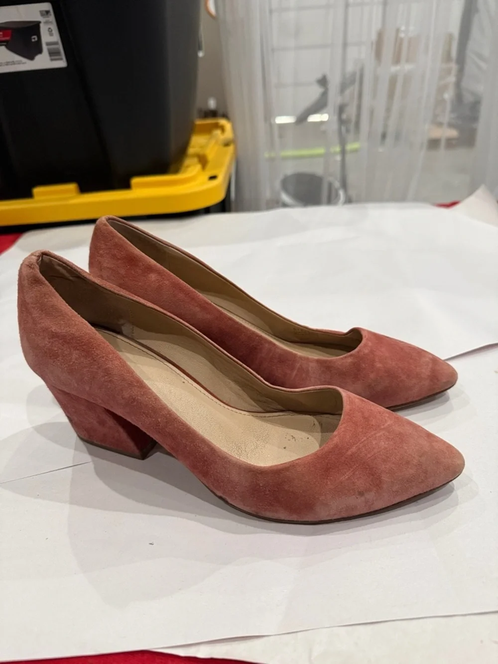 Botkier Rose Suede Low Block Heel Pumps